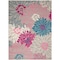 Homeroots 5 x 7 ft. Gray & Pink Tropical Flower Area Rug 385425 - alternate 1
